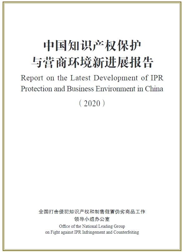 《中国知识产权保护与营商环境新进展报告（2020）》发布