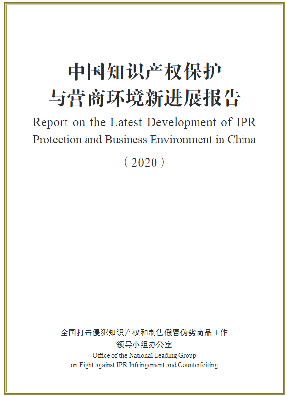 《中国知识产权保护与营商环境新进展报告(2020)》发布